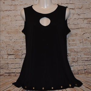 Black cut out blouse